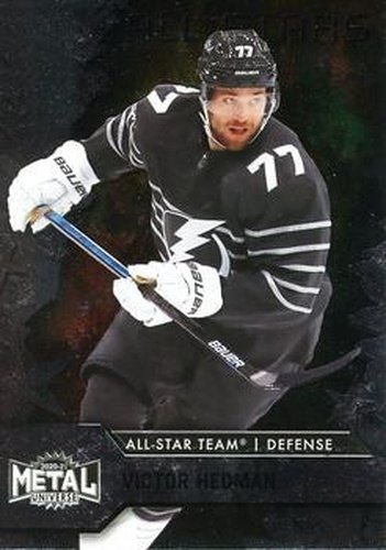 #186 Victor Hedman - Tampa Bay Lightning - 2020-21 Skybox Metal Universe Hockey