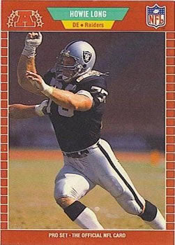 #186 Howie Long - Los Angeles Raiders - 1989 Pro Set Football