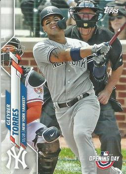 #186 Gleyber Torres - New York Yankees - 2020 Topps Opening Day Baseball
