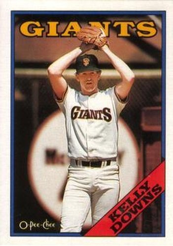 #187 Kelly Downs - San Francisco Giants - 1988 O-Pee-Chee Baseball
