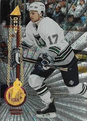 #187 Ted Drury - Hartford Whalers - 1994-95 Pinnacle Hockey - Rink Collection