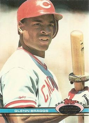 #187 Glenn Braggs - Cincinnati Reds - 1991 Stadium Club Baseball