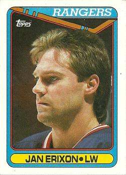 #187 Jan Erixon - New York Rangers - 1990-91 Topps Hockey