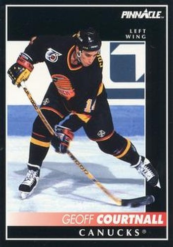 #187 Geoff Courtnall - Vancouver Canucks - 1992-93 Pinnacle Canadian Hockey