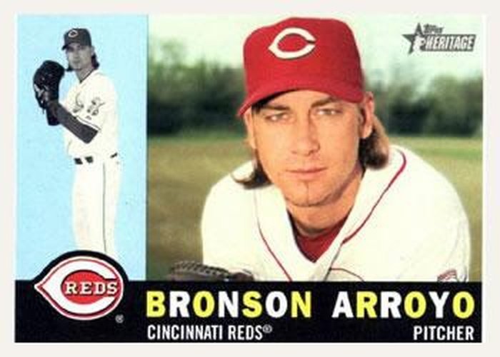 #187 Bronson Arroyo - Cincinnati Reds - 2009 Topps Heritage Baseball