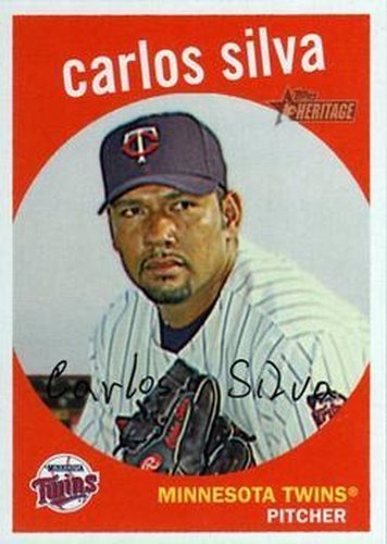 #187 Carlos Silva - Minnesota Twins - 2008 Topps Heritage Baseball