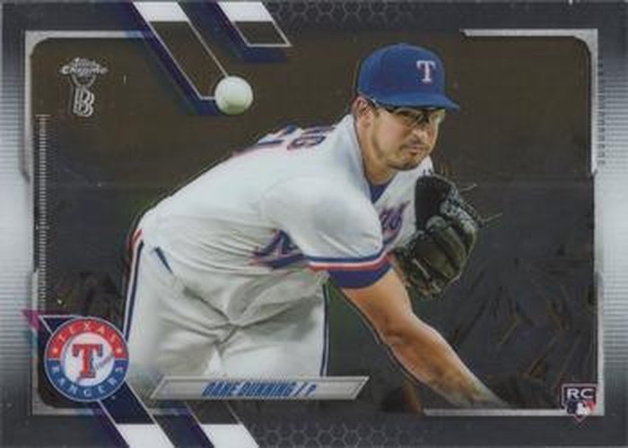 #187 Dane Dunning - Texas Rangers - 2021 Topps Chrome Ben Baller Edition Baseball