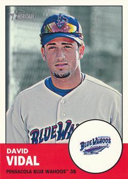 #187 David Vidal - Pensacola Blue Wahoos - 2012 Topps Heritage Minor League Baseball