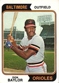 #187 Don Baylor - Baltimore Orioles - 1974 Topps Baseball