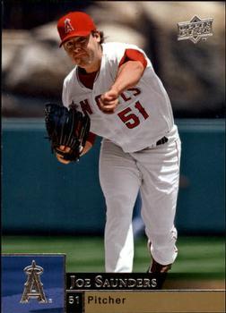 #187 Joe Saunders - Los Angeles Angels - 2009 Upper Deck Baseball
