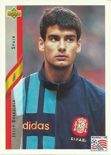 #187 Josep Guardiola - Spain - 1994 Upper Deck World Cup Contenders English/Spanish Soccer