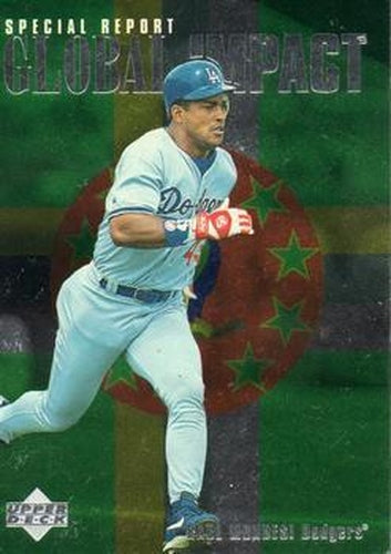 #187 Raul Mondesi - Los Angeles Dodgers - 1997 Upper Deck Baseball