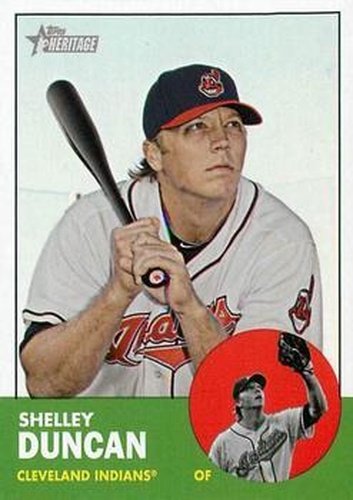 #187 Shelley Duncan - Cleveland Indians - 2012 Topps Heritage Baseball
