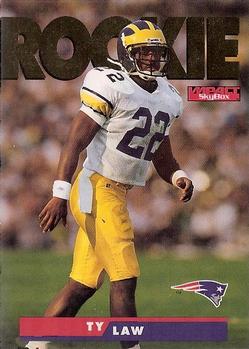 #187 Ty Law - New England Patriots - 1995 SkyBox Impact Football