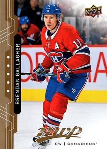 #187 Brendan Gallagher - Montreal Canadiens - 2018-19 Upper Deck MVP Hockey