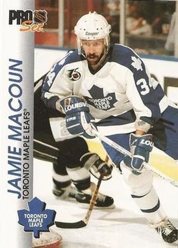 #188 Jamie Macoun - Toronto Maple Leafs - 1992-93 Pro Set Hockey