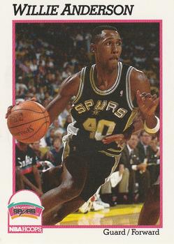 #188 Willie Anderson - San Antonio Spurs - 1991-92 Hoops Basketball