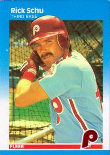 #188 Rick Schu - Philadelphia Phillies - 1987 Fleer Baseball