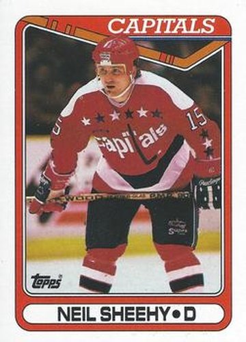 #188 Neil Sheehy - Washington Capitals - 1990-91 Topps Hockey