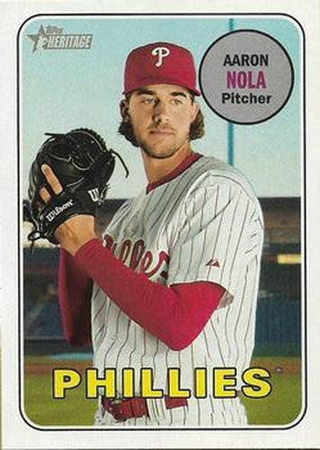 #188 Aaron Nola - Philadelphia Phillies - 2018 Topps Heritage Baseball