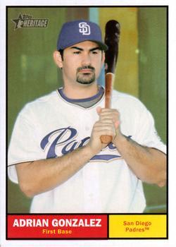 #188 Adrian Gonzalez - San Diego Padres - 2010 Topps Heritage Baseball