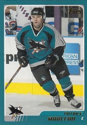 #188 Patrick Marleau - San Jose Sharks - 2003-04 Topps Hockey