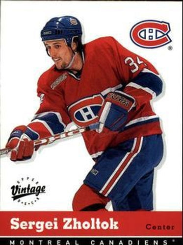 #188 Sergei Zholtok - Montreal Canadiens - 2000-01 Upper Deck Vintage Hockey