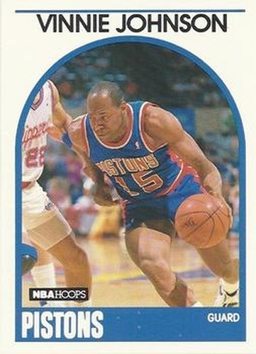 #188 Vinnie Johnson - Detroit Pistons - 1989-90 Hoops Basketball