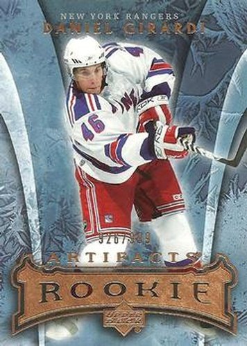 #189 Daniel Girardi - New York Rangers - 2007-08 Upper Deck Artifacts Hockey