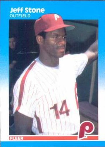 #189 Jeff Stone - Philadelphia Phillies - 1987 Fleer Baseball