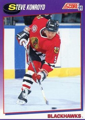 #189 Steve Konroyd - Chicago Blackhawks - 1991-92 Score American Hockey