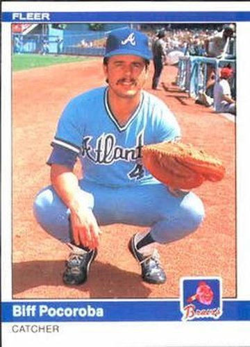 #189 Biff Pocoroba - Atlanta Braves - 1984 Fleer Baseball