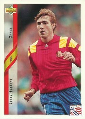 #189 Julio Salinas - Spain - 1994 Upper Deck World Cup Contenders English/Spanish Soccer