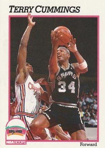 #189 Terry Cummings - San Antonio Spurs - 1991-92 Hoops Basketball
