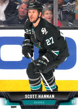 #189 Scott Hannan - San Jose Sharks - 2013-14 Upper Deck Hockey