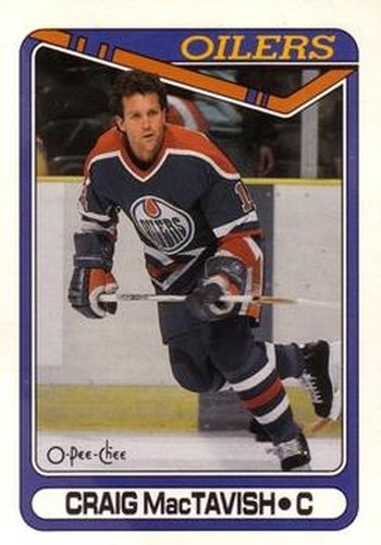 #189 Craig MacTavish - Edmonton Oilers - 1990-91 O-Pee-Chee Hockey