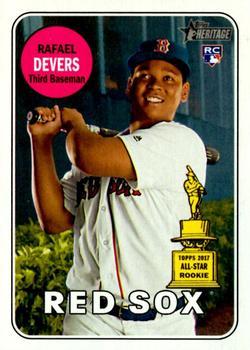 #189c Rafael Devers - Boston Red Sox - 2018 Topps Heritage Baseball