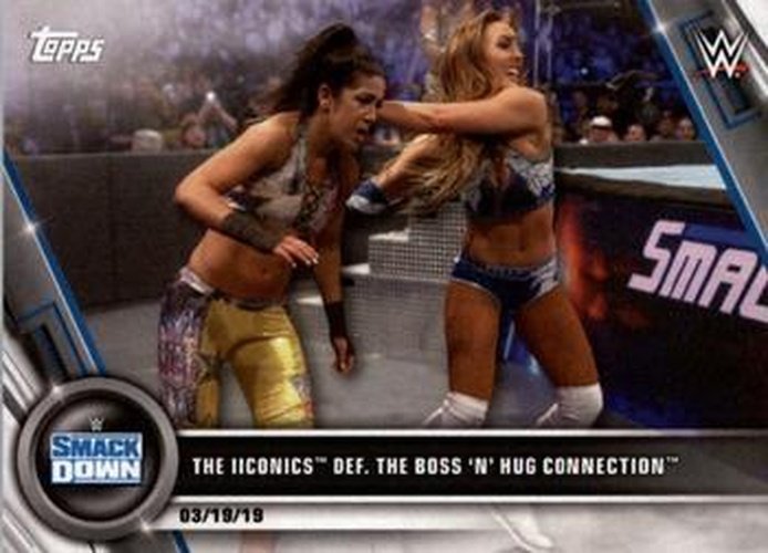 #18 The Iiconics def. The Boss 'n' Hug Connection - 2020 Topps WWE Women's Division Wrestling