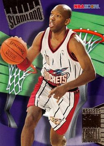 #18 Sam Cassell - Houston Rockets - 1995-96 Hoops Basketball - Slamland