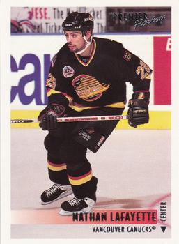 #18 Nathan Lafayette - Vancouver Canucks - 1994-95 O-Pee-Chee Premier Hockey