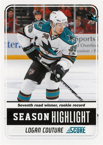 #18 Logan Couture - San Jose Sharks - 2011-12 Score Hockey