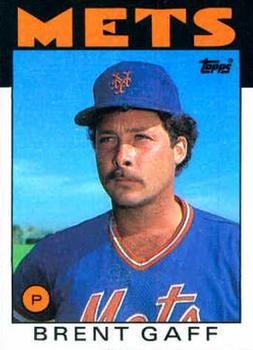 #18 Brent Gaff - New York Mets - 1986 Topps Baseball