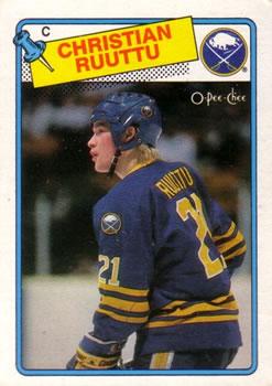 #18 Christian Ruuttu - Buffalo Sabres - 1988-89 O-Pee-Chee Hockey