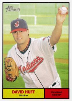 #18 David Huff - Cleveland Indians - 2010 Topps Heritage Baseball