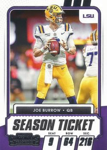 #18 Joe Burrow - LSU Tigers - 2021 Panini Contenders Draft Picks Football