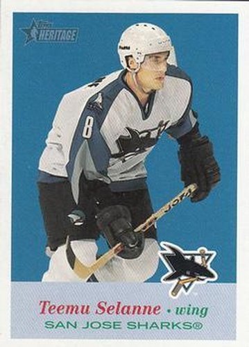 #18 Teemu Selanne - San Jose Sharks - 2001-02 Topps Heritage Hockey