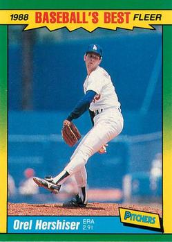 #18 Orel Hershiser - Los Angeles Dodgers - 1988 Fleer Baseball's Best Sluggers vs Pitchers