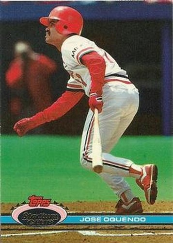 #190 Jose Oquendo - St. Louis Cardinals - 1991 Stadium Club Baseball
