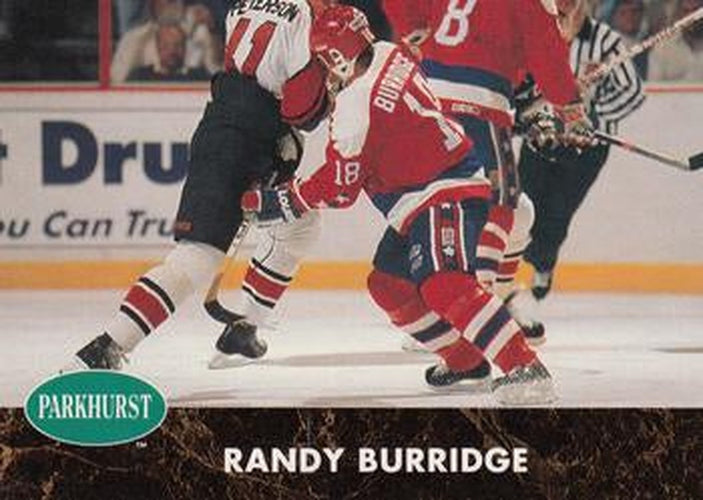 #190 Randy Burridge - Washington Capitals - 1991-92 Parkhurst Hockey