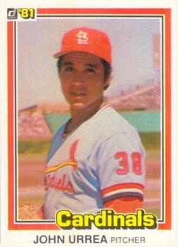 #190 John Urrea - St. Louis Cardinals - 1981 Donruss Baseball